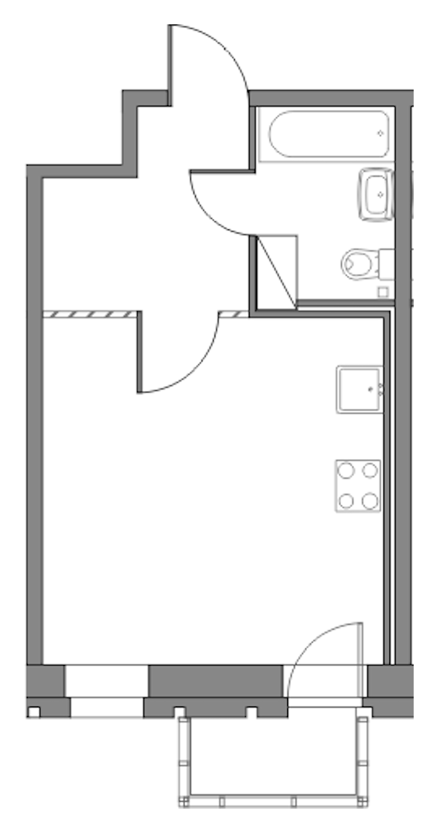 Квартира студия 28.06 м², 3/19 эт., ЖК «Приморский квартал»